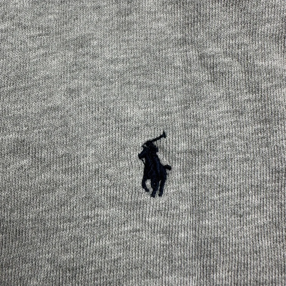 Polo Ralph Lauren Hoodie Kids L 14-16 Full Zip Gray Sweatshirt Pocket Distressed